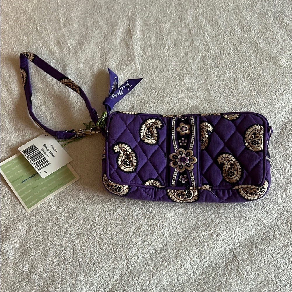 Vera Bradley Purple Quilted Wristlet